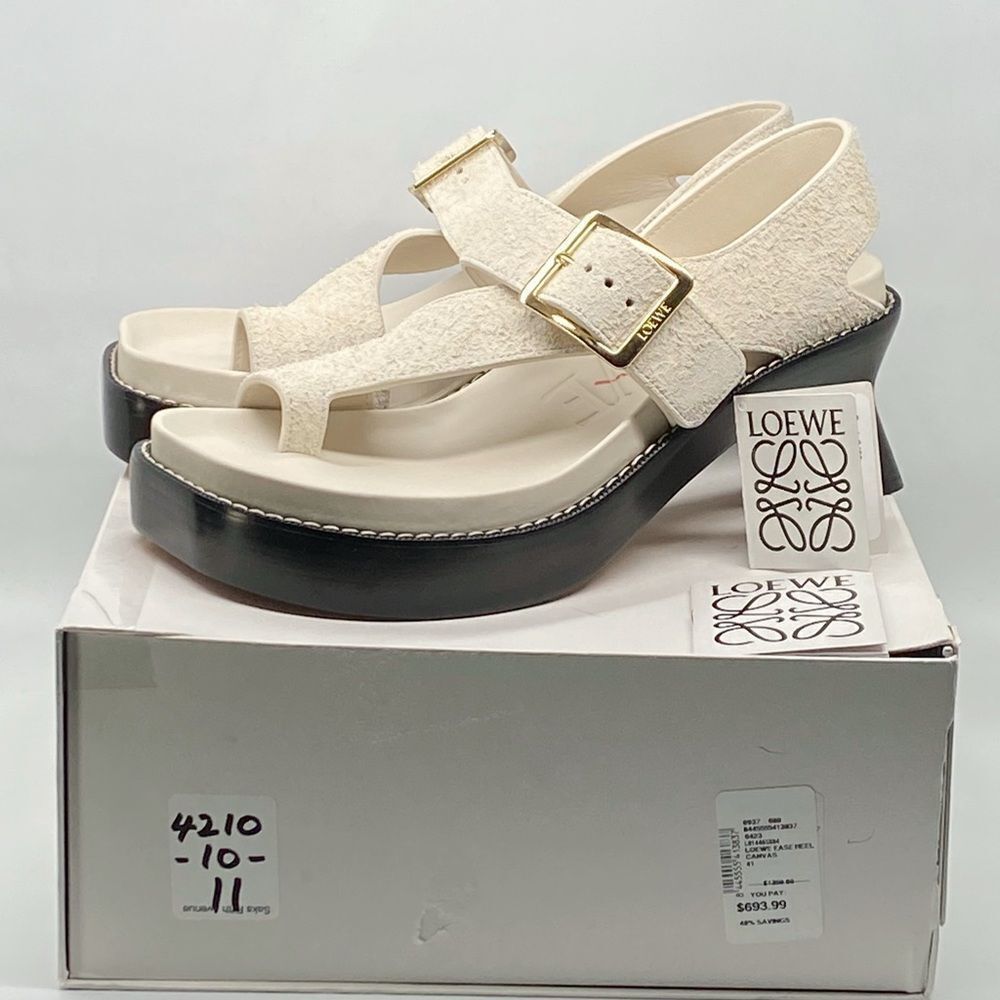 Loewe Ease heel suede sandal size 41 - Picture 13 of 15